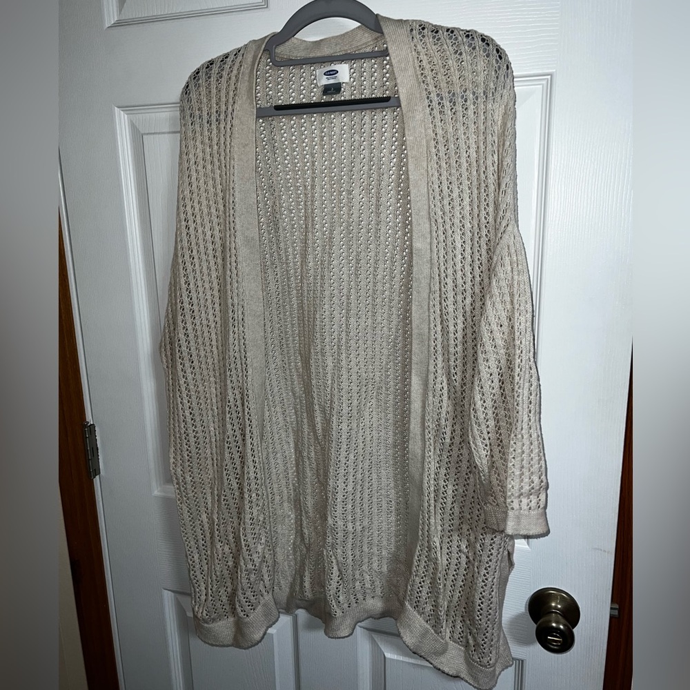 Open knit cardigan